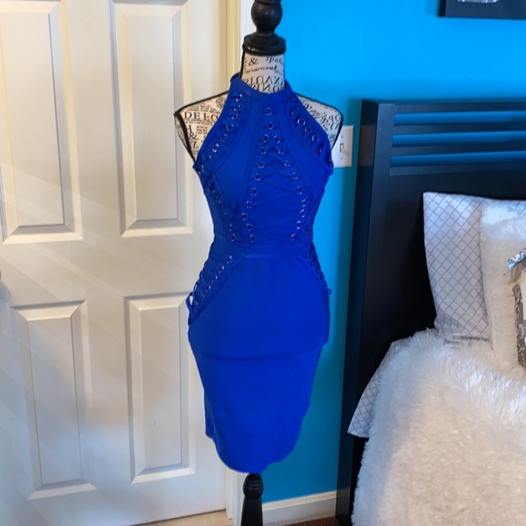 Fashion Nova Royal Bandage dress size small - Picture 2 of 10